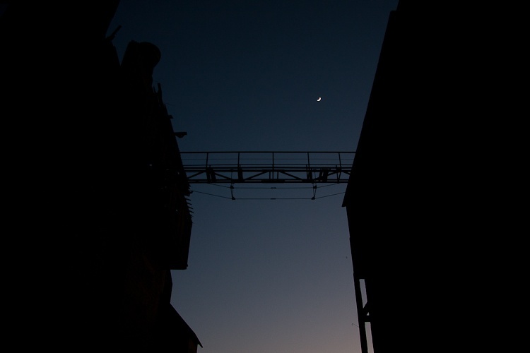 Silo by night