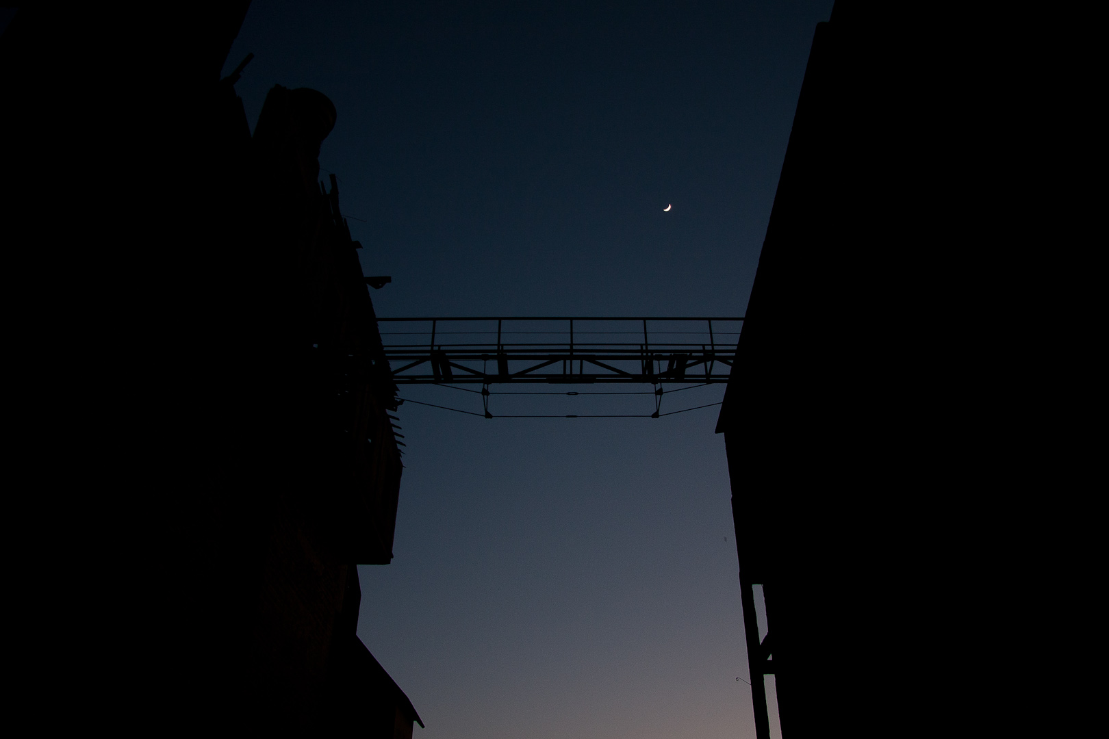 Silo by night